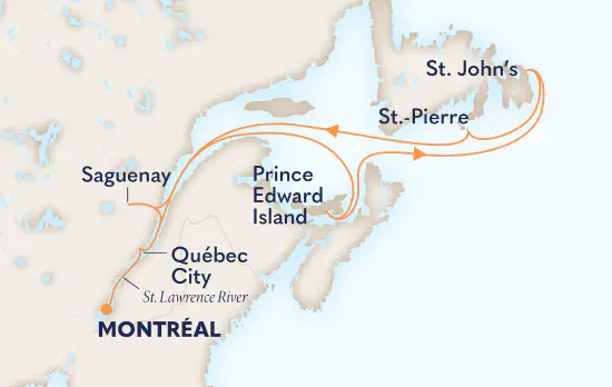 Croisière aller-retour de Montréal 29 mai 2027 Croisière aller-retour de Montréal 29 mai 2027