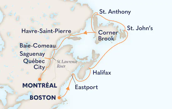 Croisière sur la Côte-Nord et Terre-Neuve de Boston à Montréal 2027 Croisière sur la Côte-Nord et Terre-Neuve de Boston à Montréal 2027