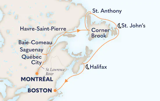 Croisière sur la Côte-Nord et Terre-Neuve de Montréal à Boston 2027 Croisière sur la Côte-Nord et Terre-Neuve de Montréal à Boston 2027