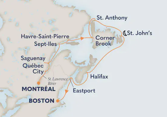 Croisière sur la Côte-Nord et Terre-Neuve de Montréal à Boston Croisière sur la Côte-Nord et Terre-Neuve de Montréal à Boston