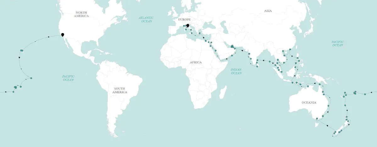 Cliquez sur l'image pour agrandrir - Croisière autour du monde 2026 de Crystal, © Crystal