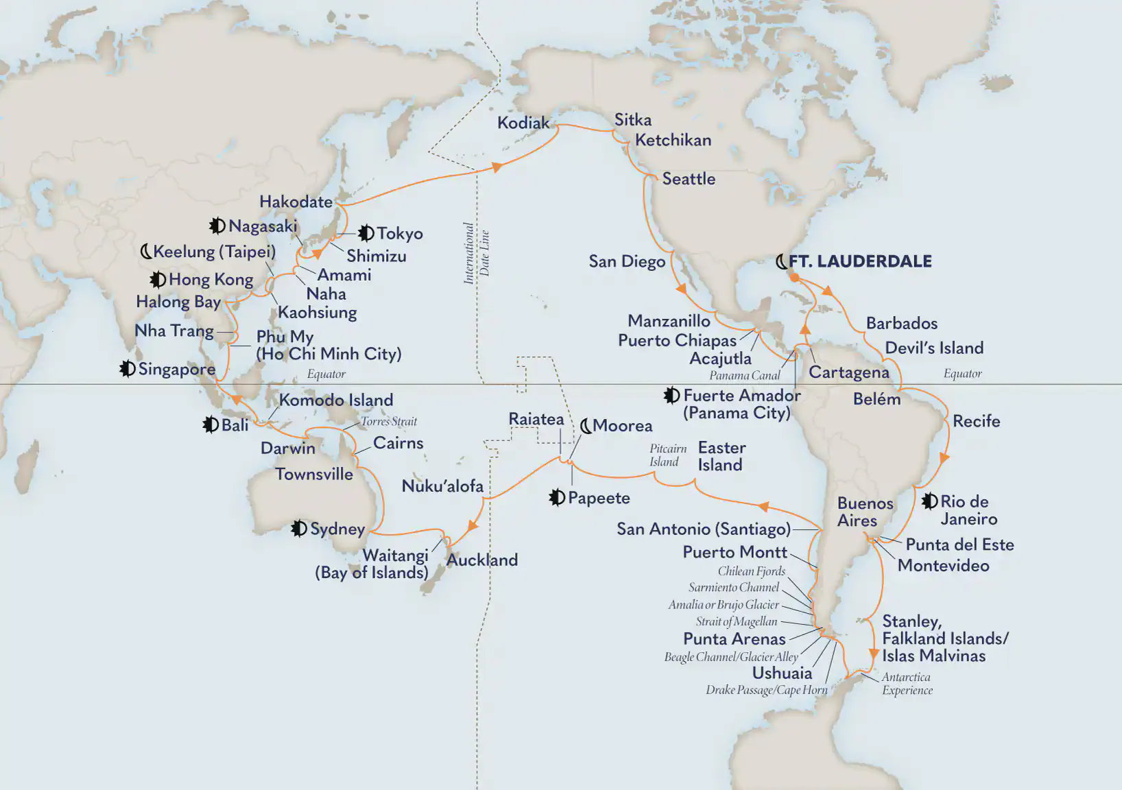 Croisière autour du monde 2026 de Holland America, © Holand America