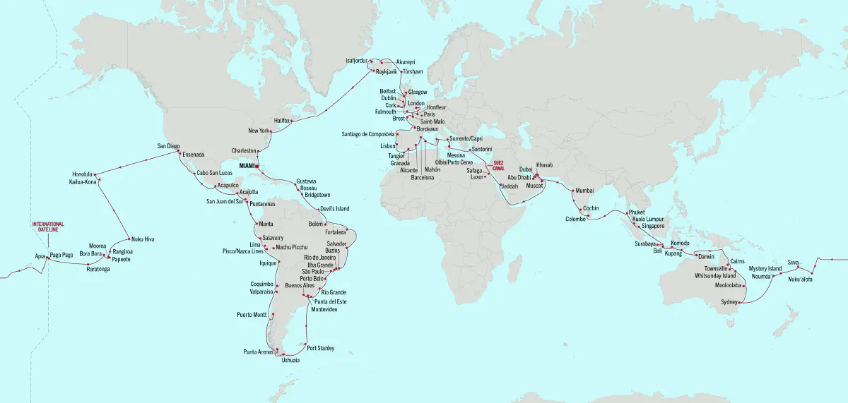 Cliquez sur l'image pour agrandrir - Croisière autour du monde 2026 de Oceania, © Oceania