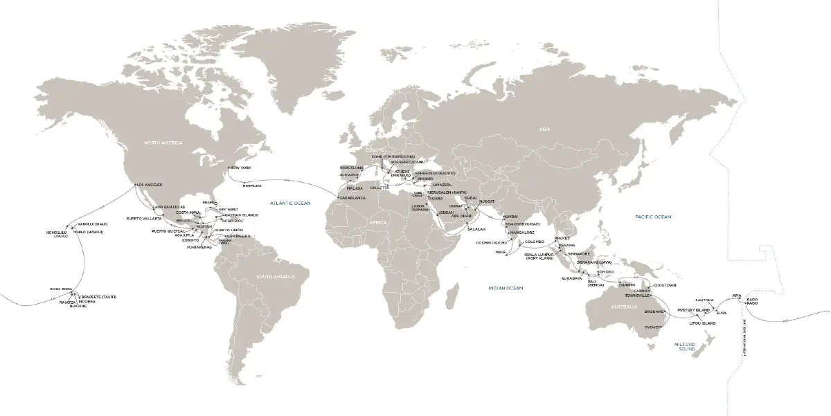 Cliquez sur l'image pour agrandrir - Croisière autour du monde 2027 de Regent, © Regent